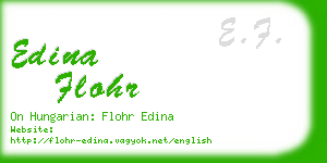 edina flohr business card